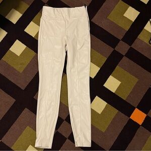 Zara white faux leather high-rise legging